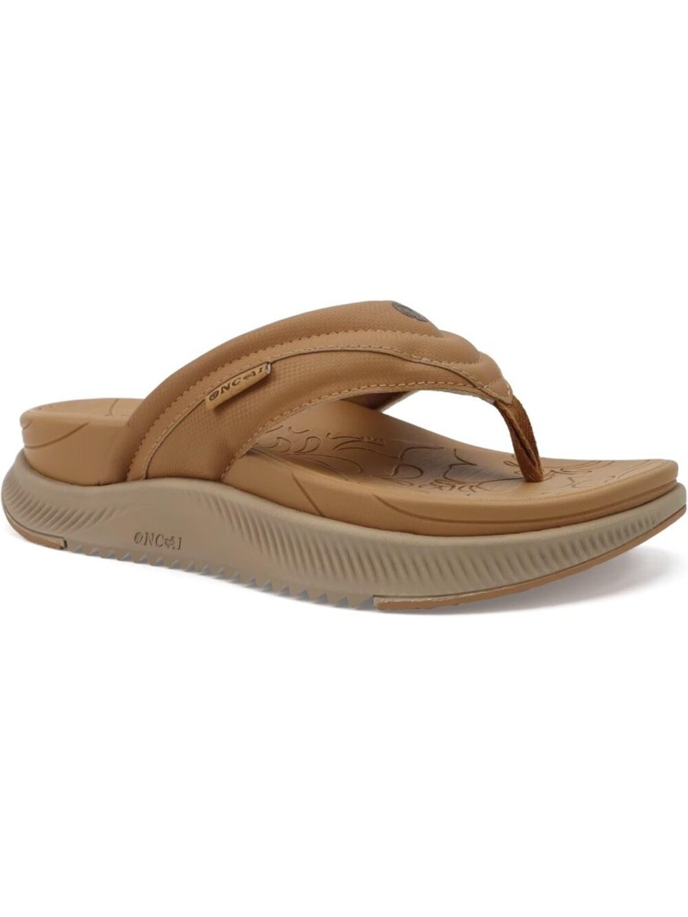 Women's Khaki Orthotic Cushion Flip Flops Recovery Walking Sandals Casual